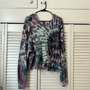 Project social tie dye pullover hoodie